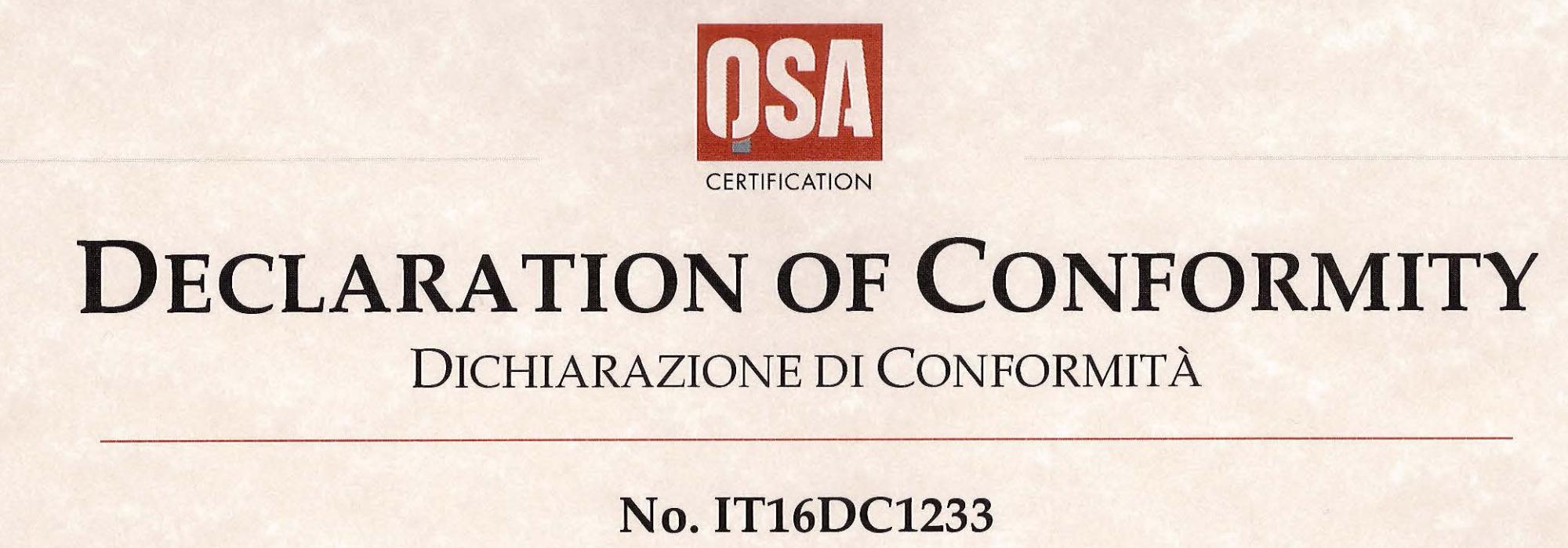 Dichiarazione di Conformità per i titoli
